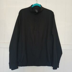 Zero Restriction Windshirt Golf 1/4 Zip Pullover Men's Large Black Jacket W233